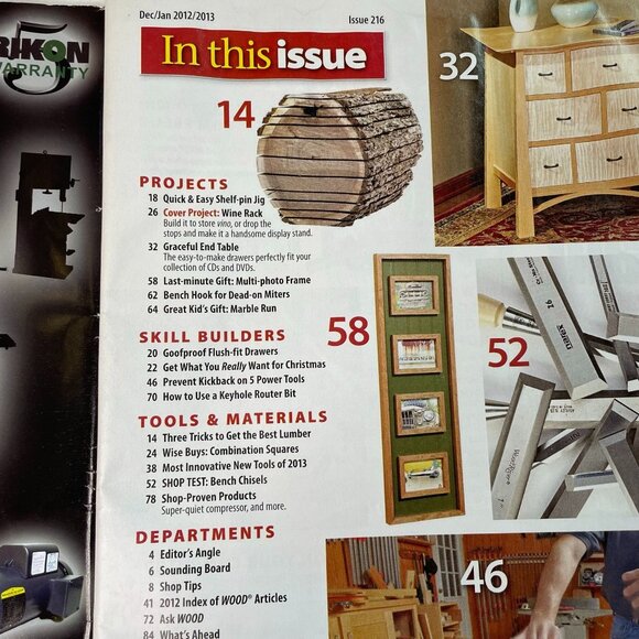 Wood Woodworking Magazine Vol 29 Issue 216 No 7 Dec Jan 2012 2013 u - Picture 5 of 8